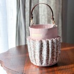 【訳あり・持ち手付き】リバティとリネンのツールバスケット｜お道具入れ（ﾒﾄﾞｳﾃｲﾙｽﾞ）