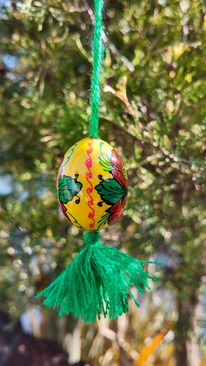 装飾用木製プィサンカ　小（イースターエッグ）　コロミヤモデル　