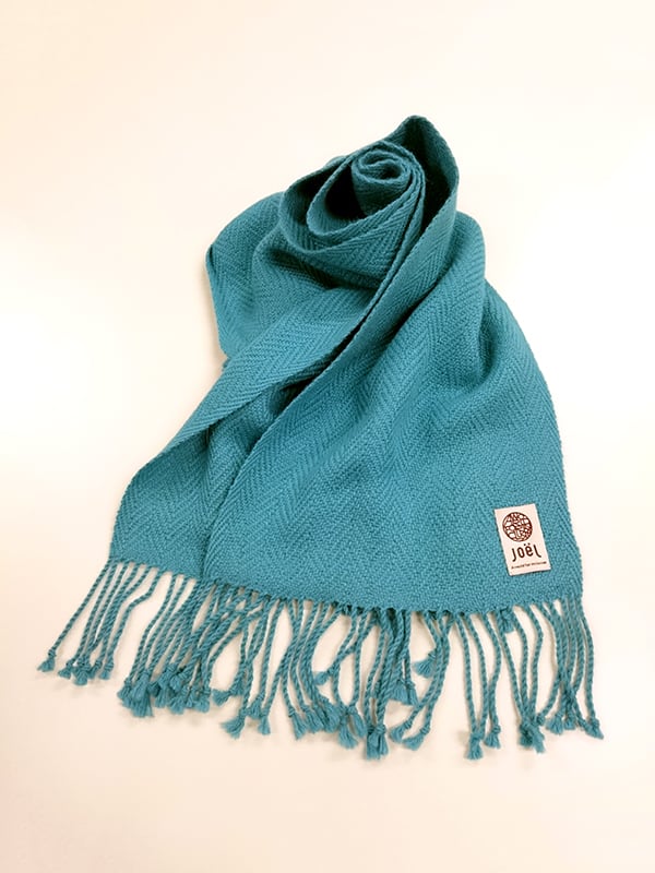 アルパカ100％ターコイズマフラー | JOËL