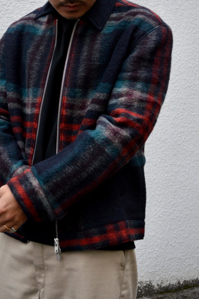 wax London Heath Jacket Wool Felt Check ワックスロンドン 縮絨ウール ドリズラージャケット