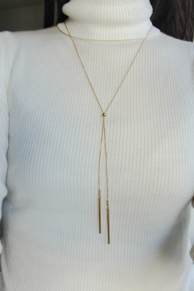 Long Bar Tie Necklace