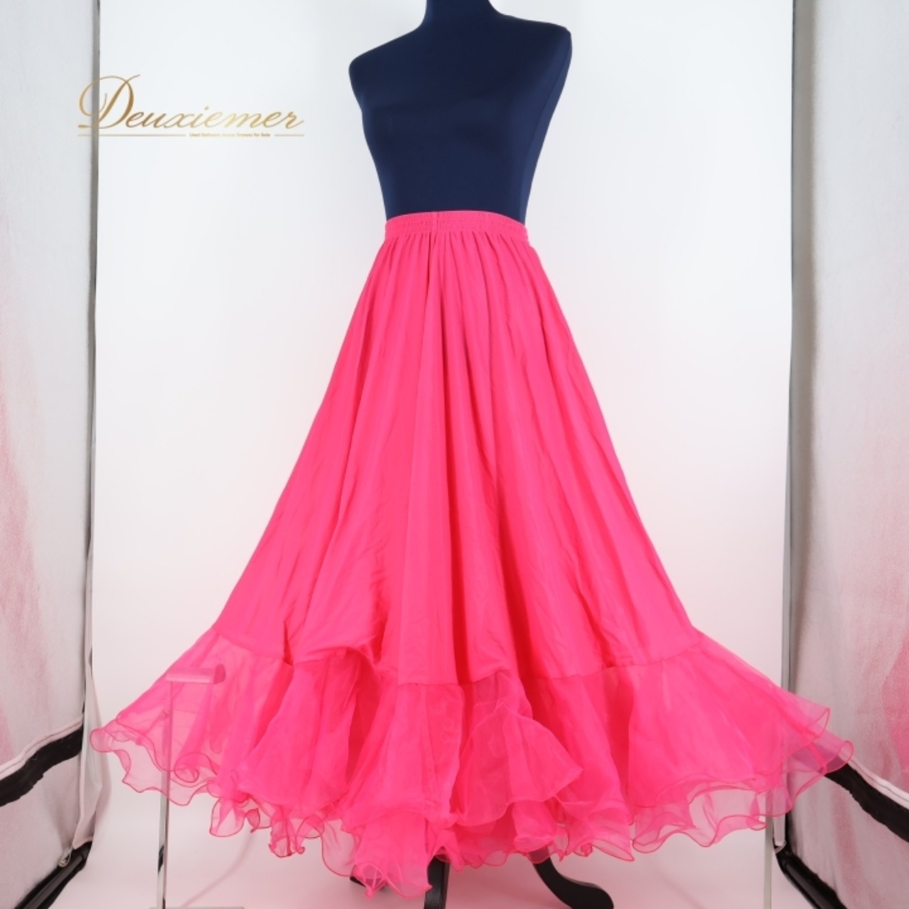 フラダンス 衣装 スカート ペチコート パニエ チュール ピンク系 マーメイドライン 鮮やか フラ ダンス 無地 シンプル MermaidLine MMJ エムエムジェイ 華やか ボリューム 重ね着 ハワイアン アロハ