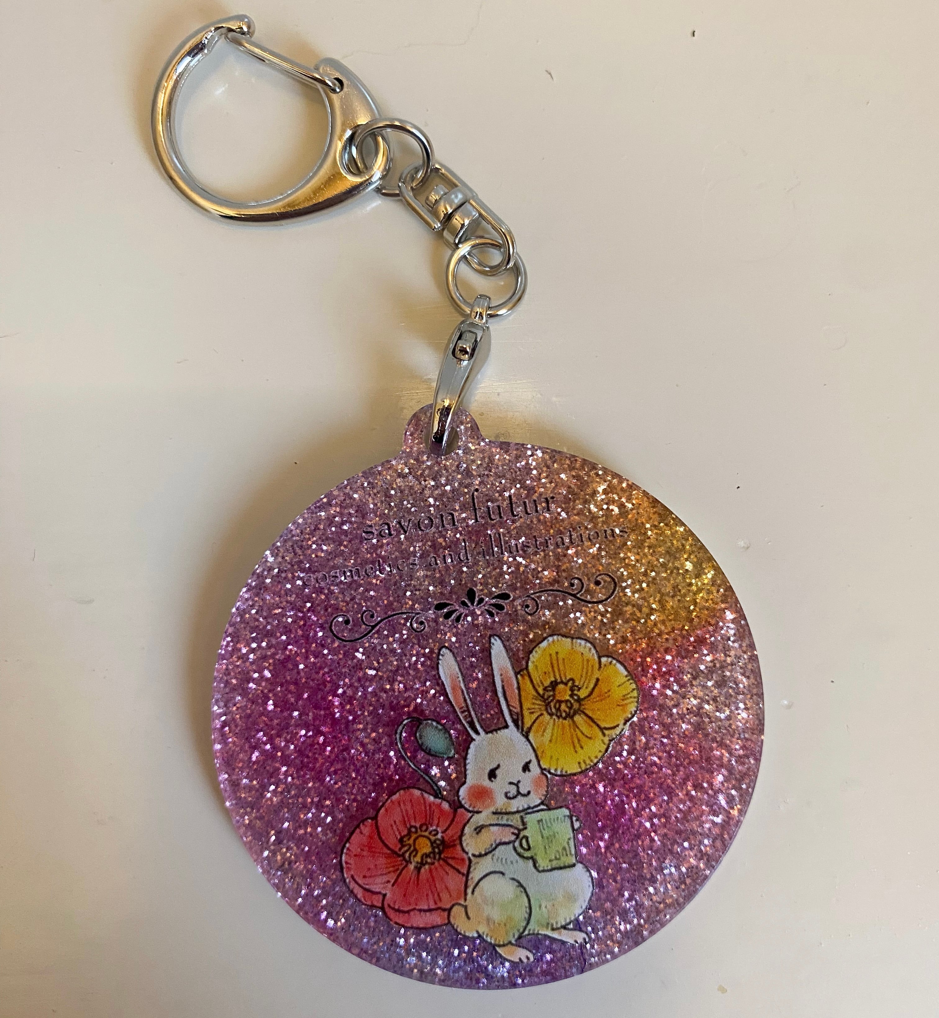 キラキララメアクリルキーホルダー / うさぎ
