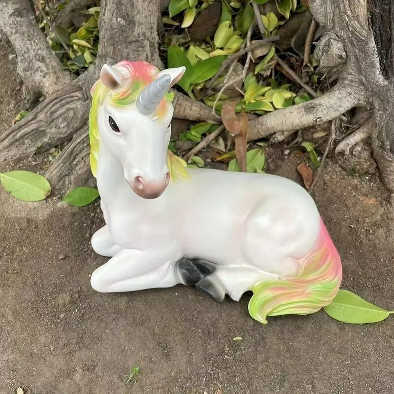 ガーデンオブジェ 置物 ファンタジー カラフル 魅力的 座っている