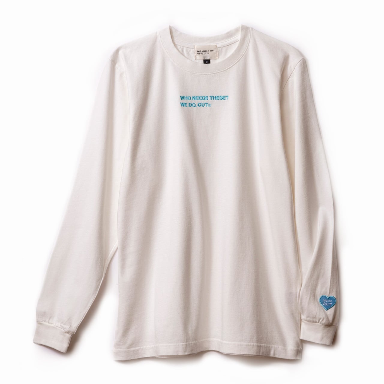 ロゴ刺繍ハートワッペン長袖Tシャツ | CUT ONLINE STORE