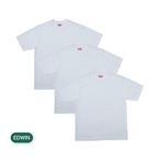 【2セット】エドウイン メンズ クルーネック Tシャツ 3枚組 ホワイト/ブラック