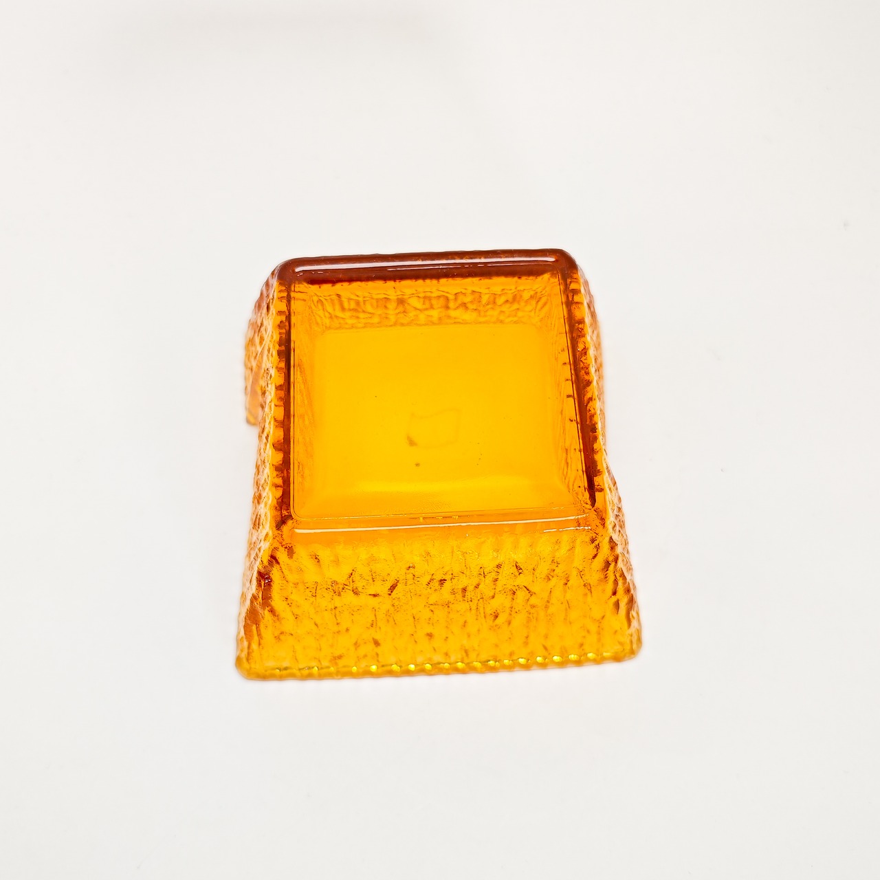 ヴィンテージ雑貨 アンバーガラス スクエアボウル