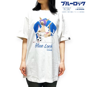 ＜ブルーロック＞ナギ猫＆レオ猫グラフィックTシャツ (Illustrations by 黒ねこ意匠)