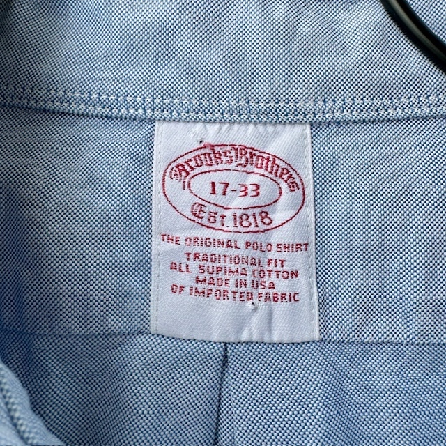 Brooks Brothers コットンシャツ Sax Blue USA製 画像7
