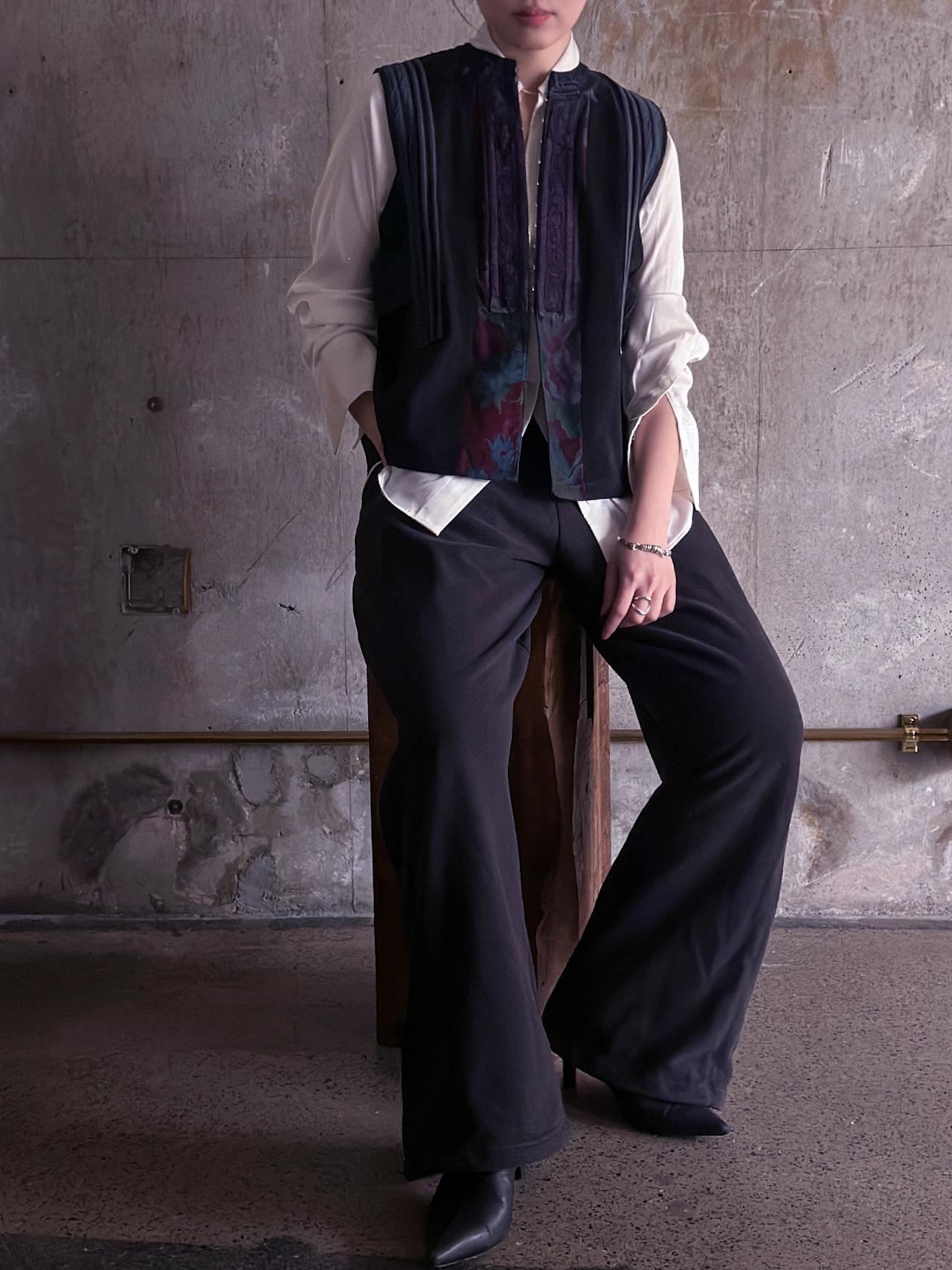 tay Original【BLACK and RE-SEW】/Vintage Yi vest
