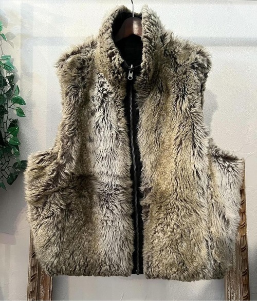 "WEATHER PROOF " reversible eco fur vest【XL】