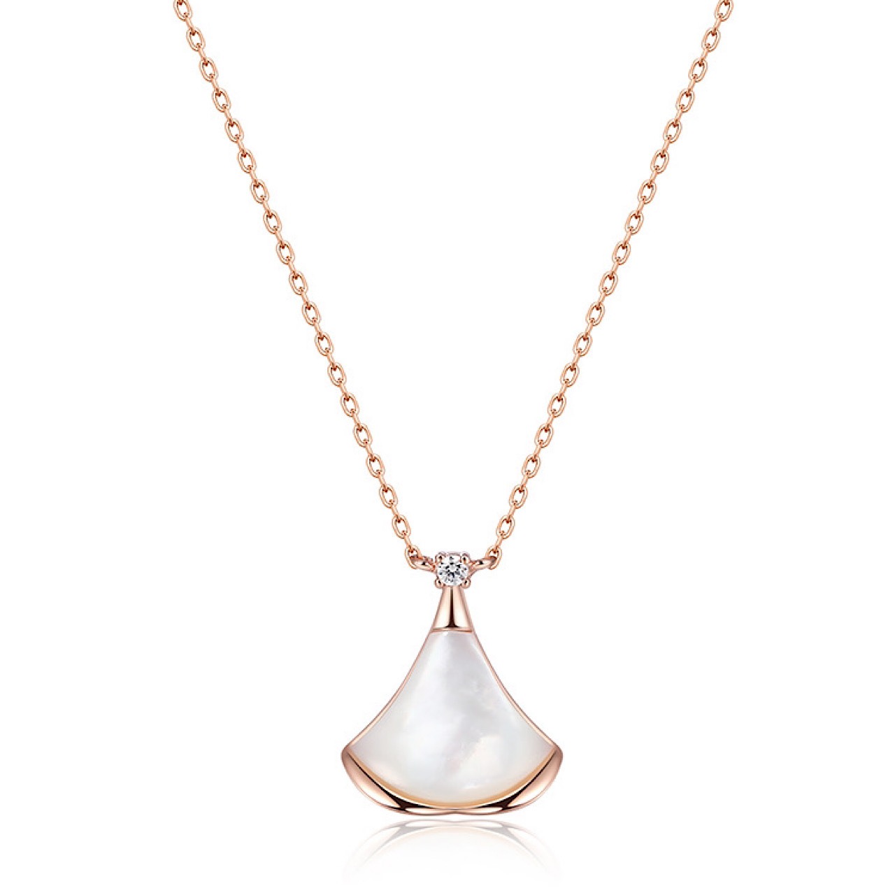 おしゃれ 雫柄 ダイヤモンド ネックレス - 1