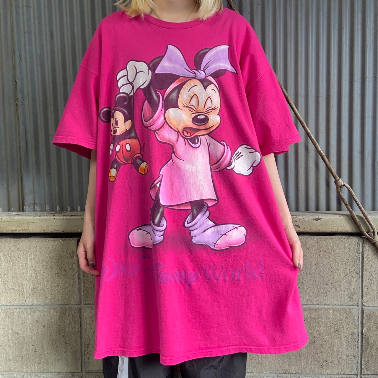ビッグサイズ 90年代 Disney ディズニー ミニーマウス プリントTシャツ 