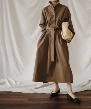 ゆったりロングシャツワンピ【w-30128】