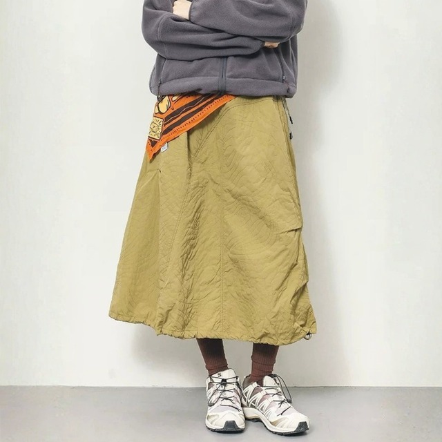 キルティングドローコードスカート C00905