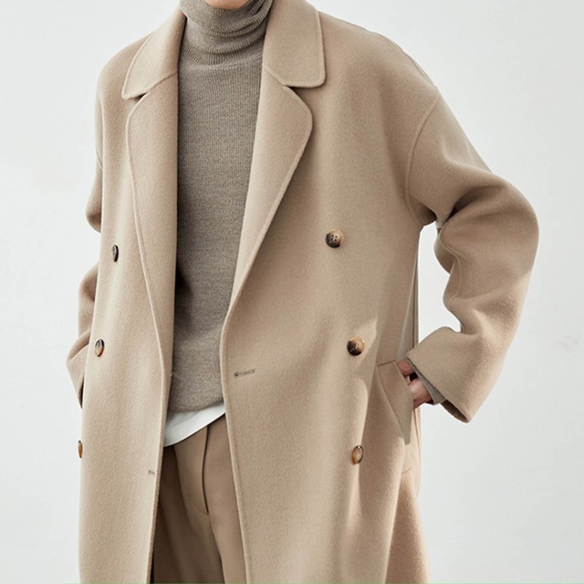 premiumダブルチェスターコート