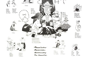 ムーミン 北欧 Putinki「ムーミン キャラクターズ」送料無料 フレーム 展示用フック付アートポスター 絵画 インテリア アート