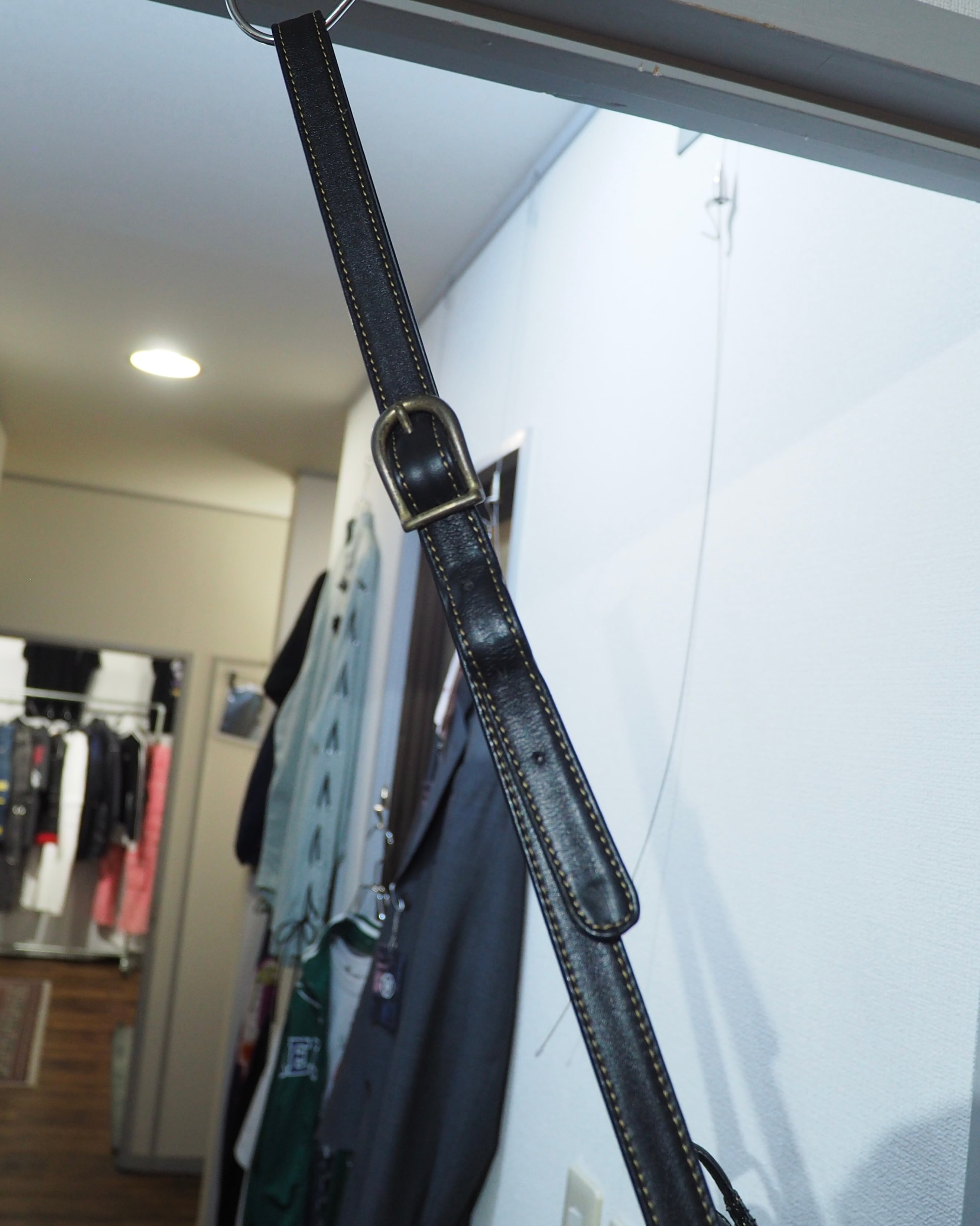 1990s ” MONTOWA ” Black Python leather Weaving vintage Shoulder Bag