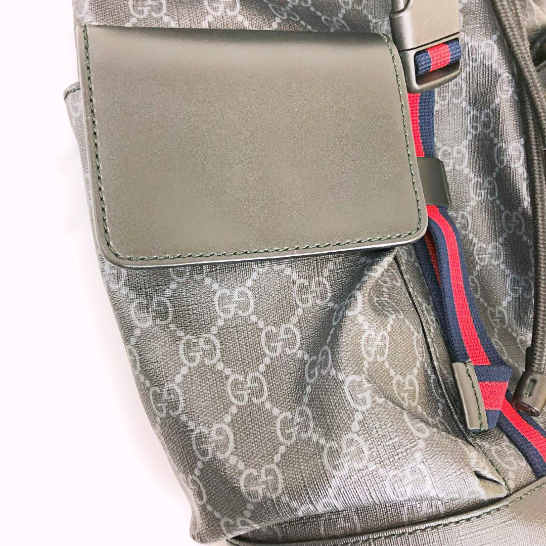 美品】GUCCI GGスプリーム キャンバス バックパック リュック 美品】GUCCI GGスプリーム キャンバス バックパック リュック