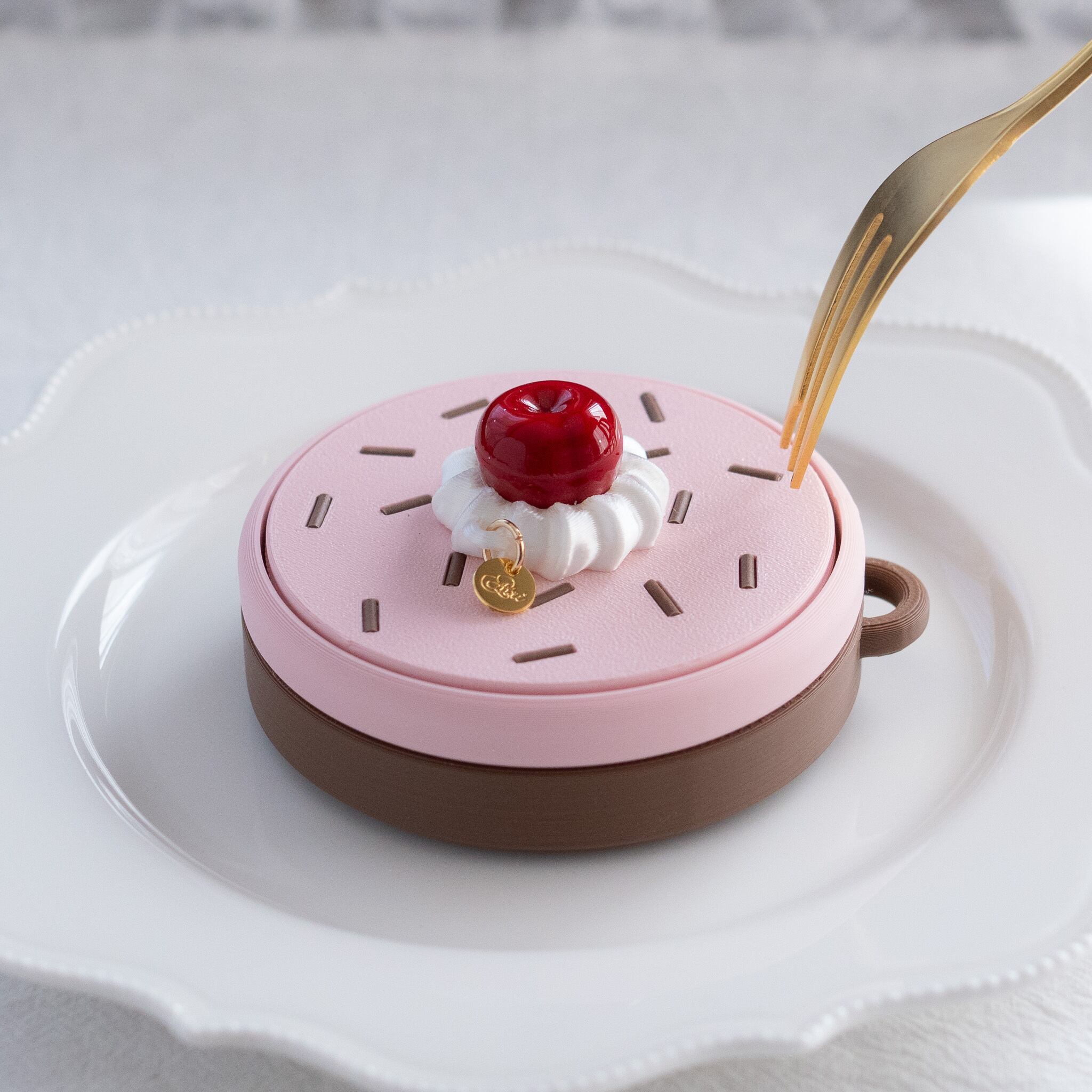 sora.ai様オーダー ロシアヤーン/玉編みショルダー 受注:ヤーンホルダー(いちごチョコ) | Atri boutique