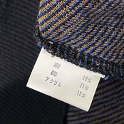 リネン混 BALENCIAGA バレンシアガ デザイン 長袖 ニット セーター L/マルチ メンズ