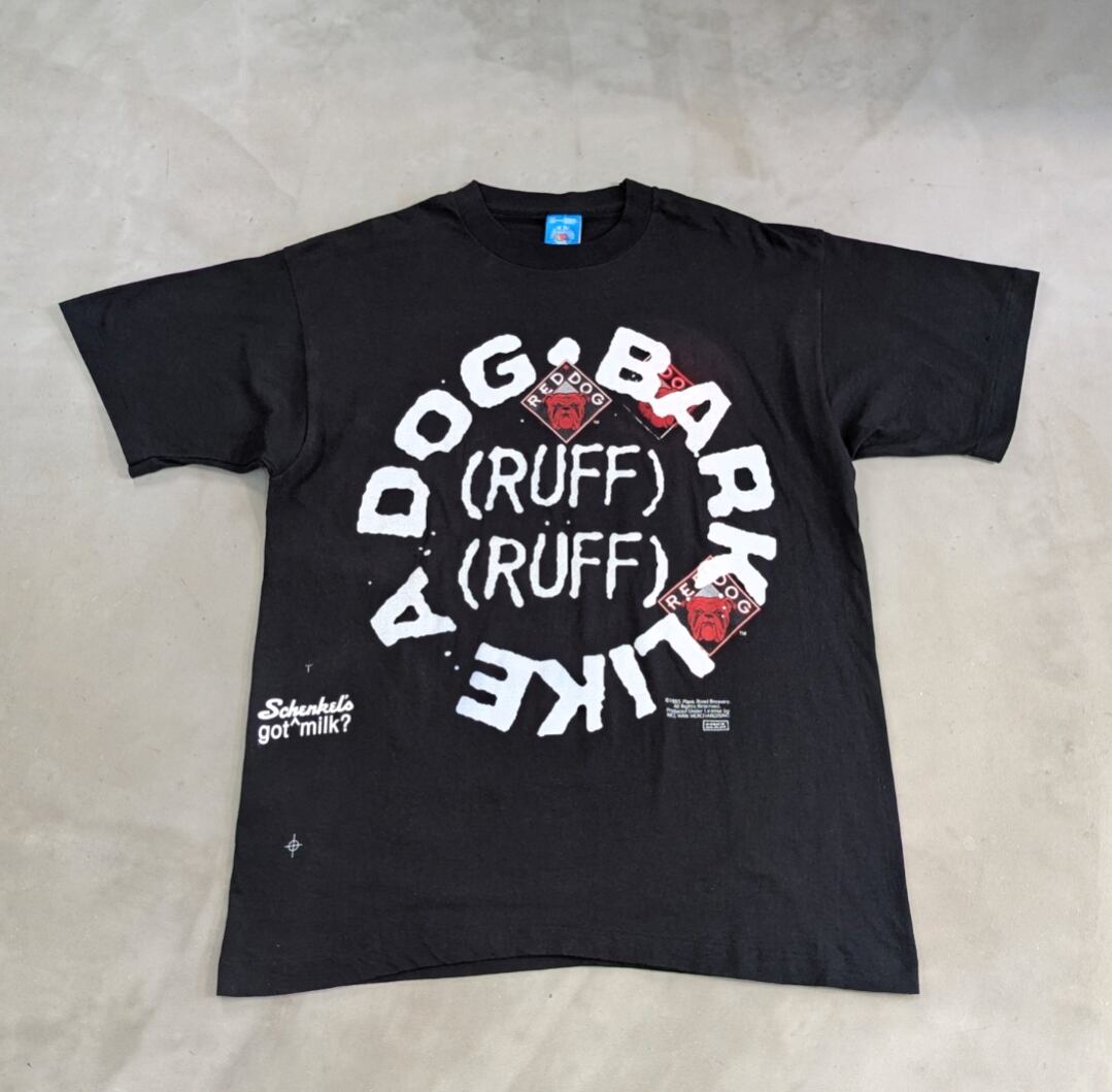 90s red dog beer print tee 小岩店