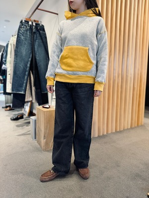 CU1-11SPECIAL VINTAGE DOUBLE FACE HOODIE -YELLOW×GREY-✳︎