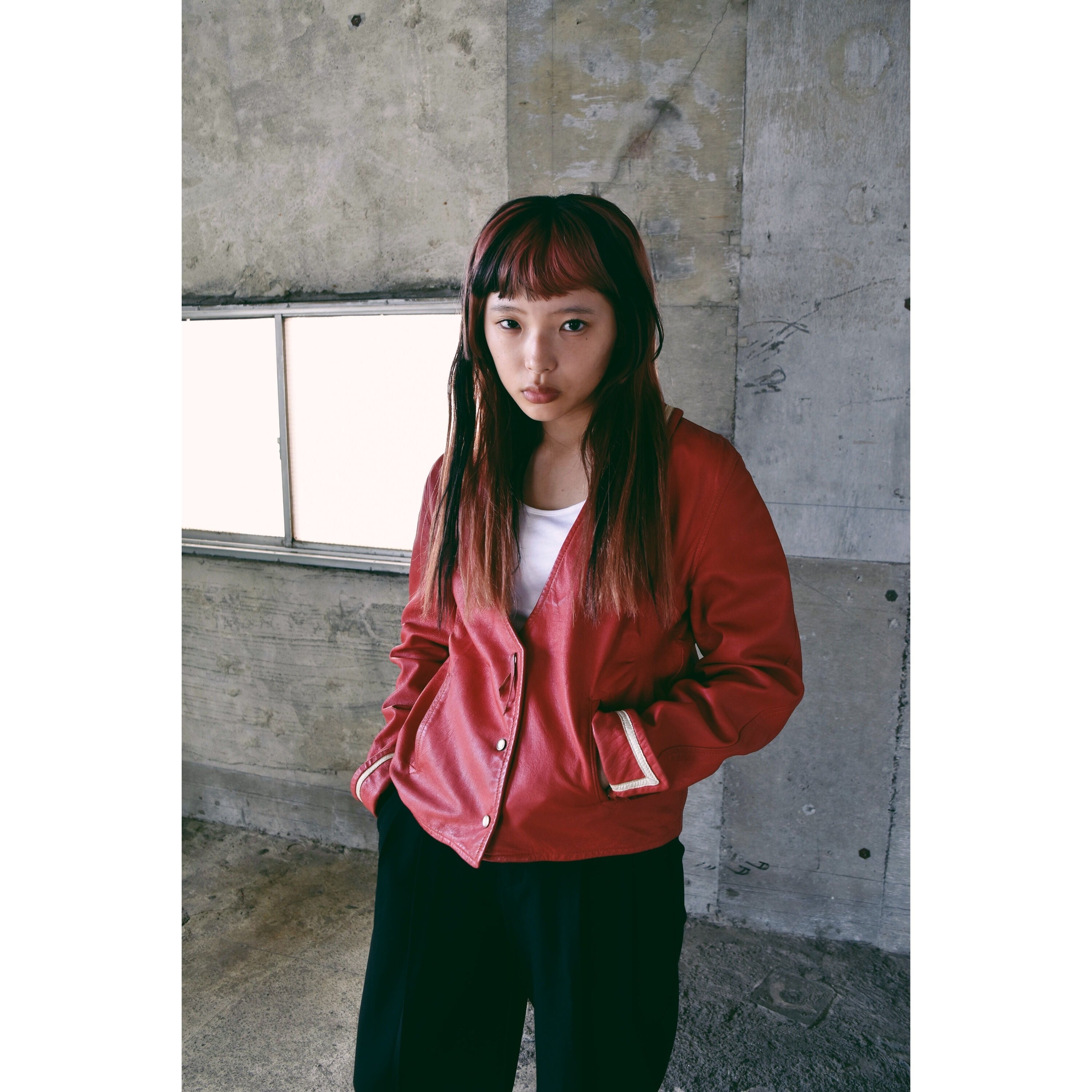 80～90s Reed sportswear leather blouson | 古着屋 grin days memory