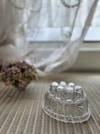 英国 アンティーク ガラス製ゼリーモールド キャンディボウル 菓子型 フラワーベース 小物入れ インテリア