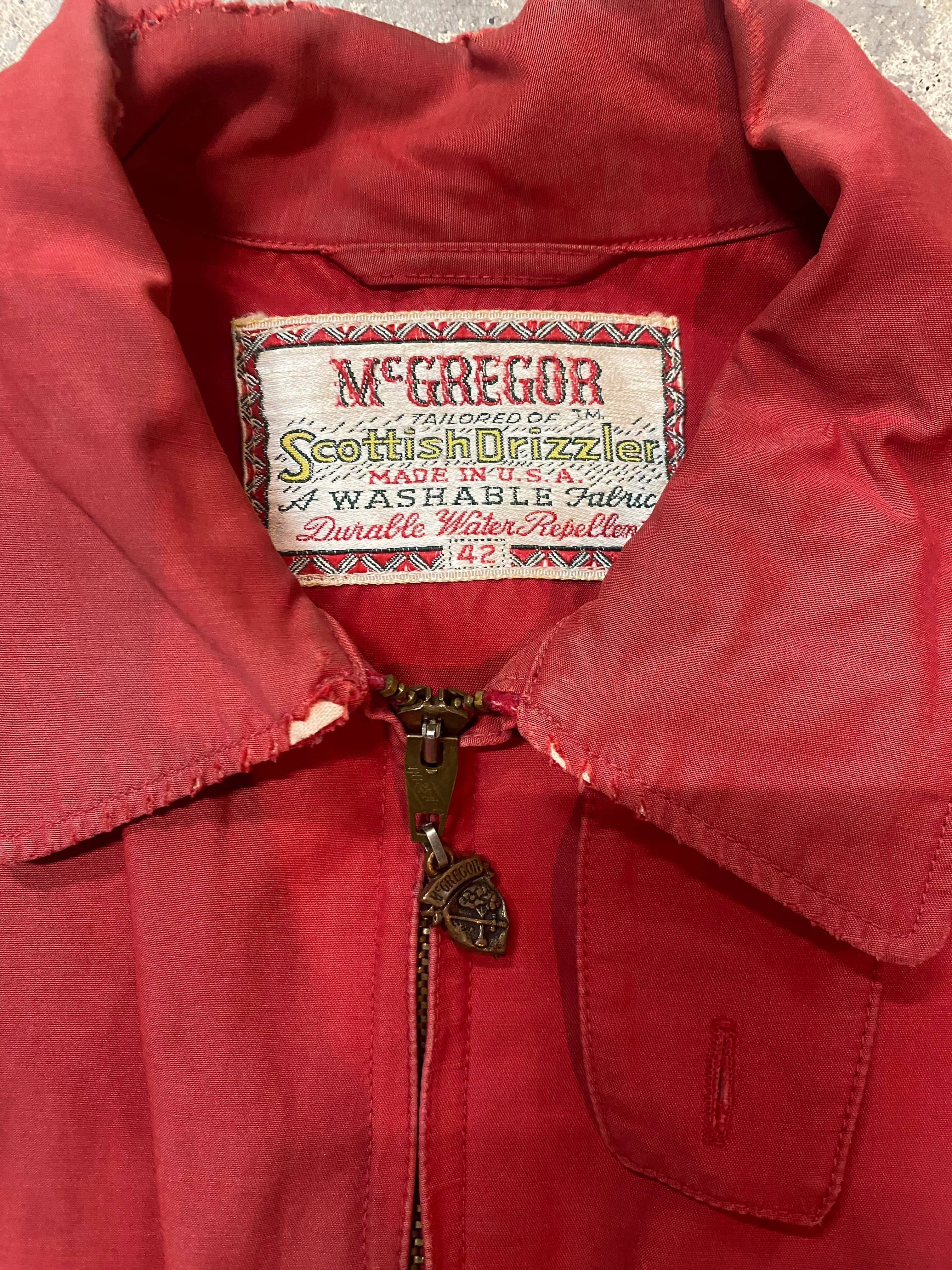 1950s McGREGOR”Drizzler”JACKET(RED) | goodfellas