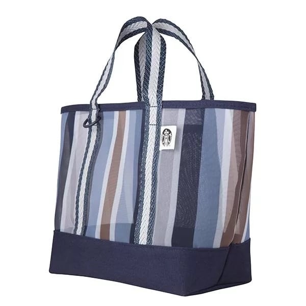 台湾スターバックス】ブルーブラウン漁師網バッグ柄トートバッグ
