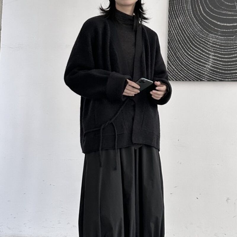 Oversize Big-Pocket Knit Jacket【TR3269】