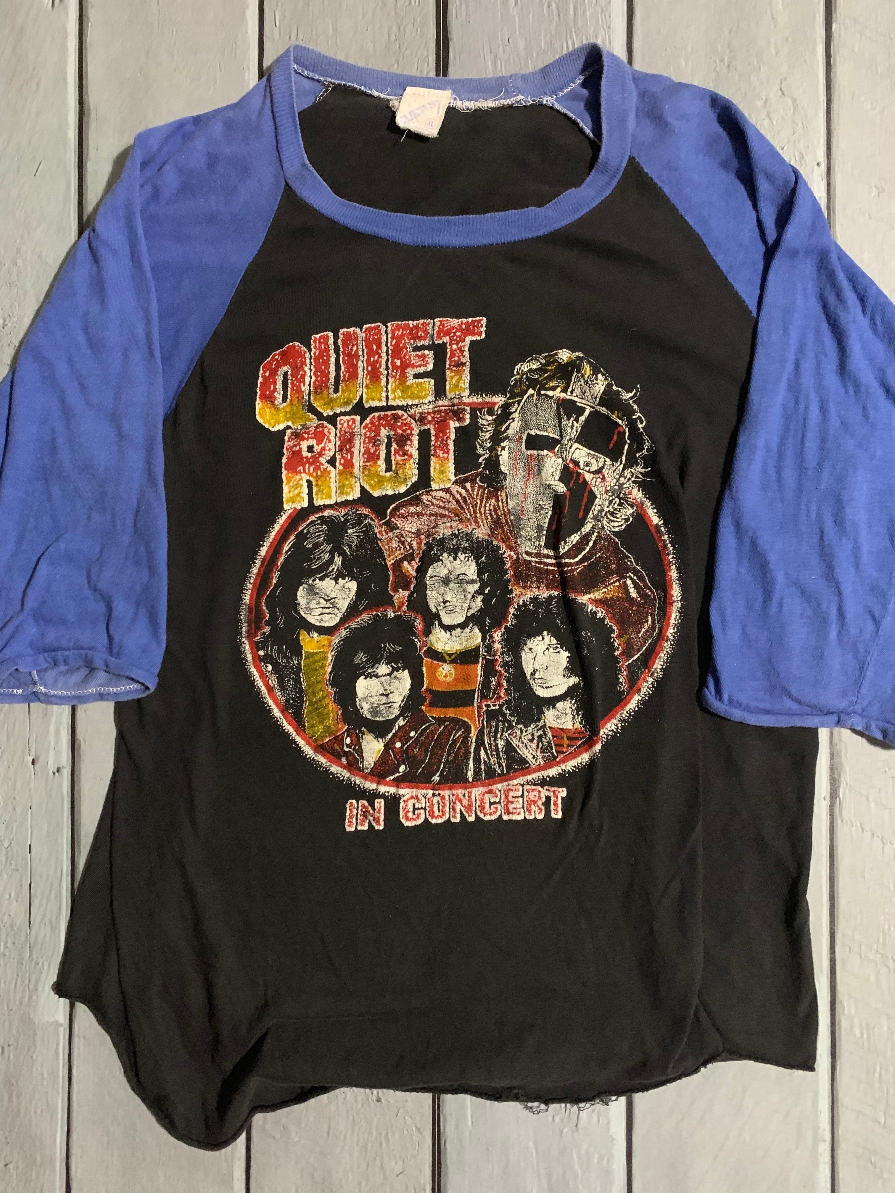 80's QUIET RIOT ラグランシャツ USA製 バンドTシャツ ヴィンテージT