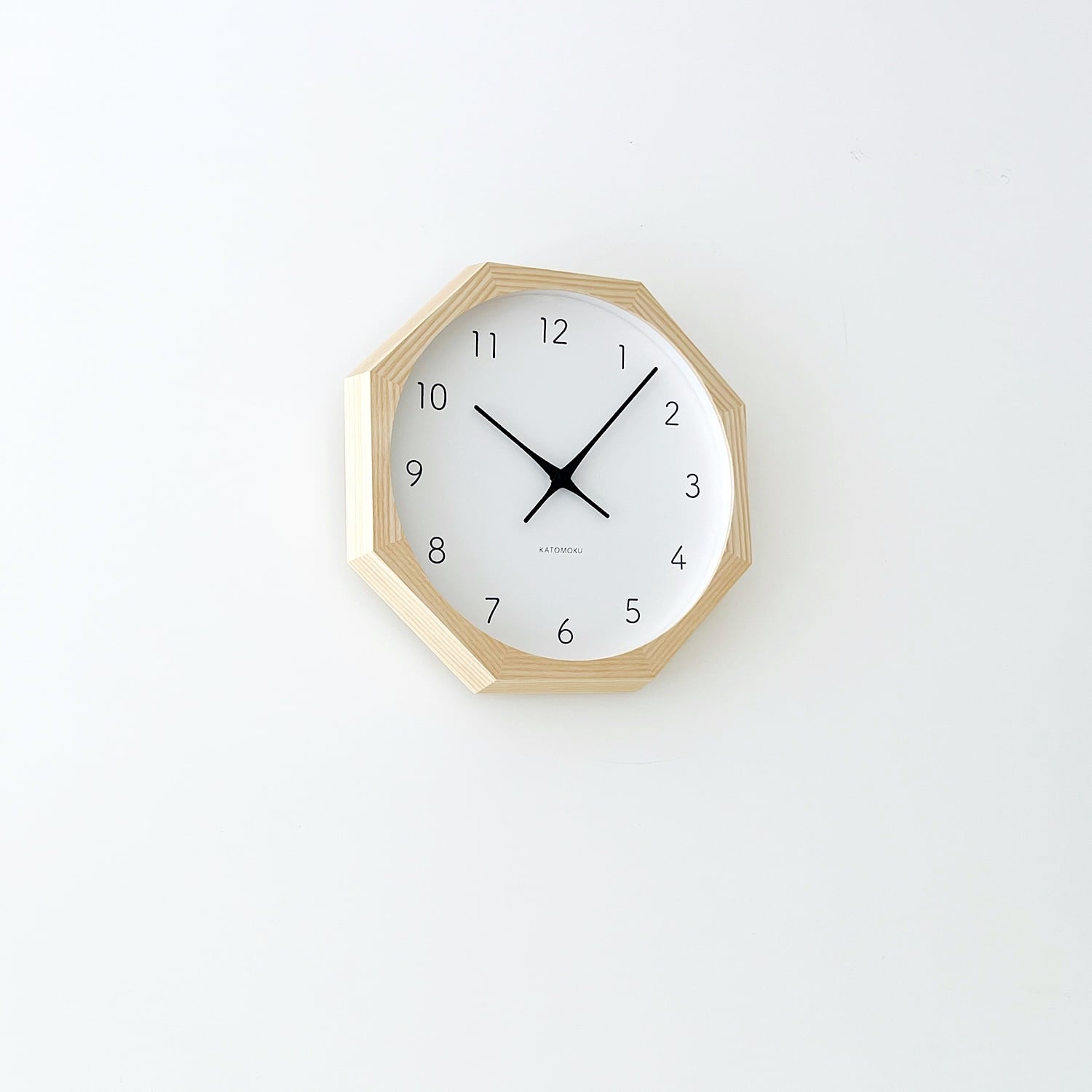 KATOMOKU muku clock 7 八角形 ナチュラル km-60NA8 | 加藤木工株式