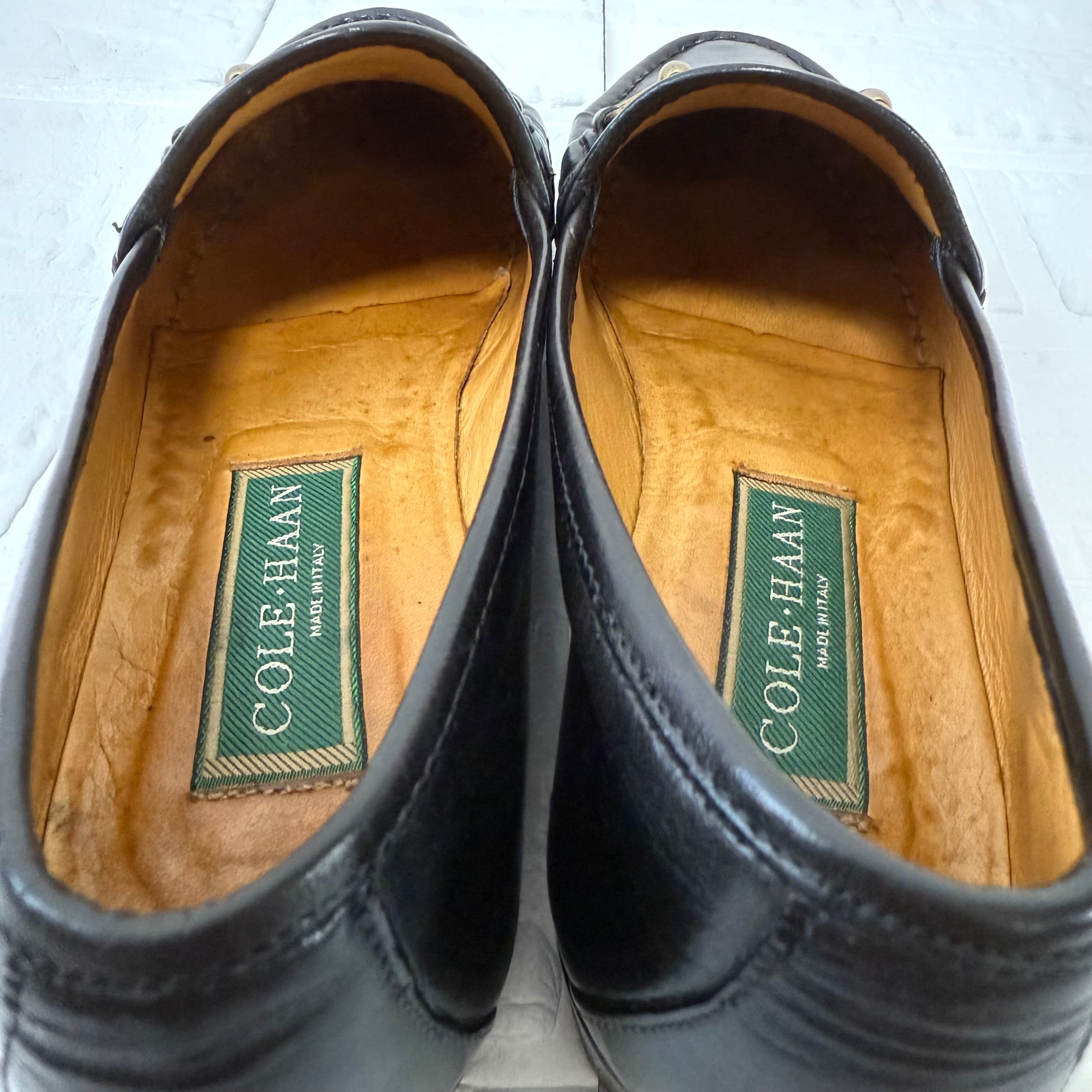 COLE HAAN《women's》80-90s イタリア製 ビットローファー ブラック