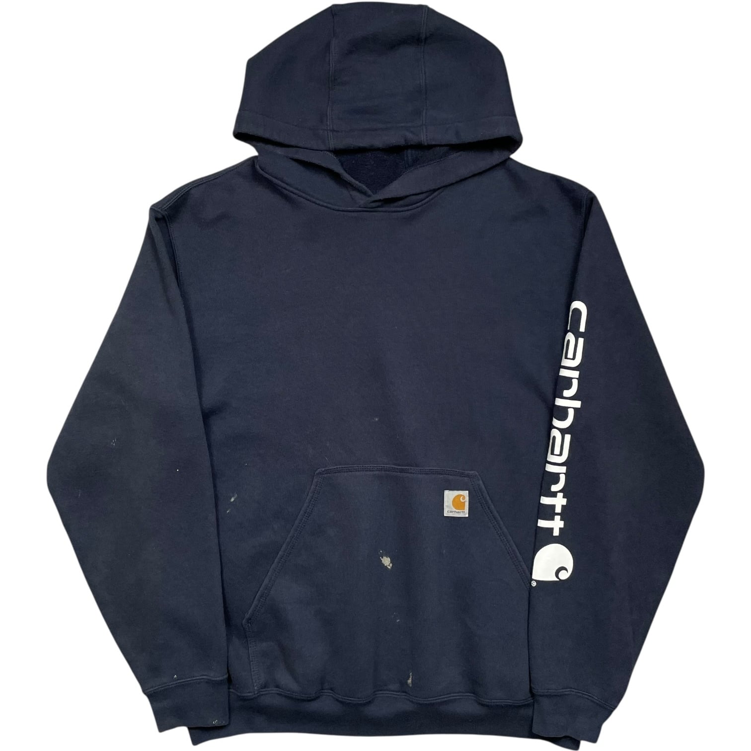 《L》Carhartt カーハート パーカー フード ワンポイントロゴ 袖プリント no.9805