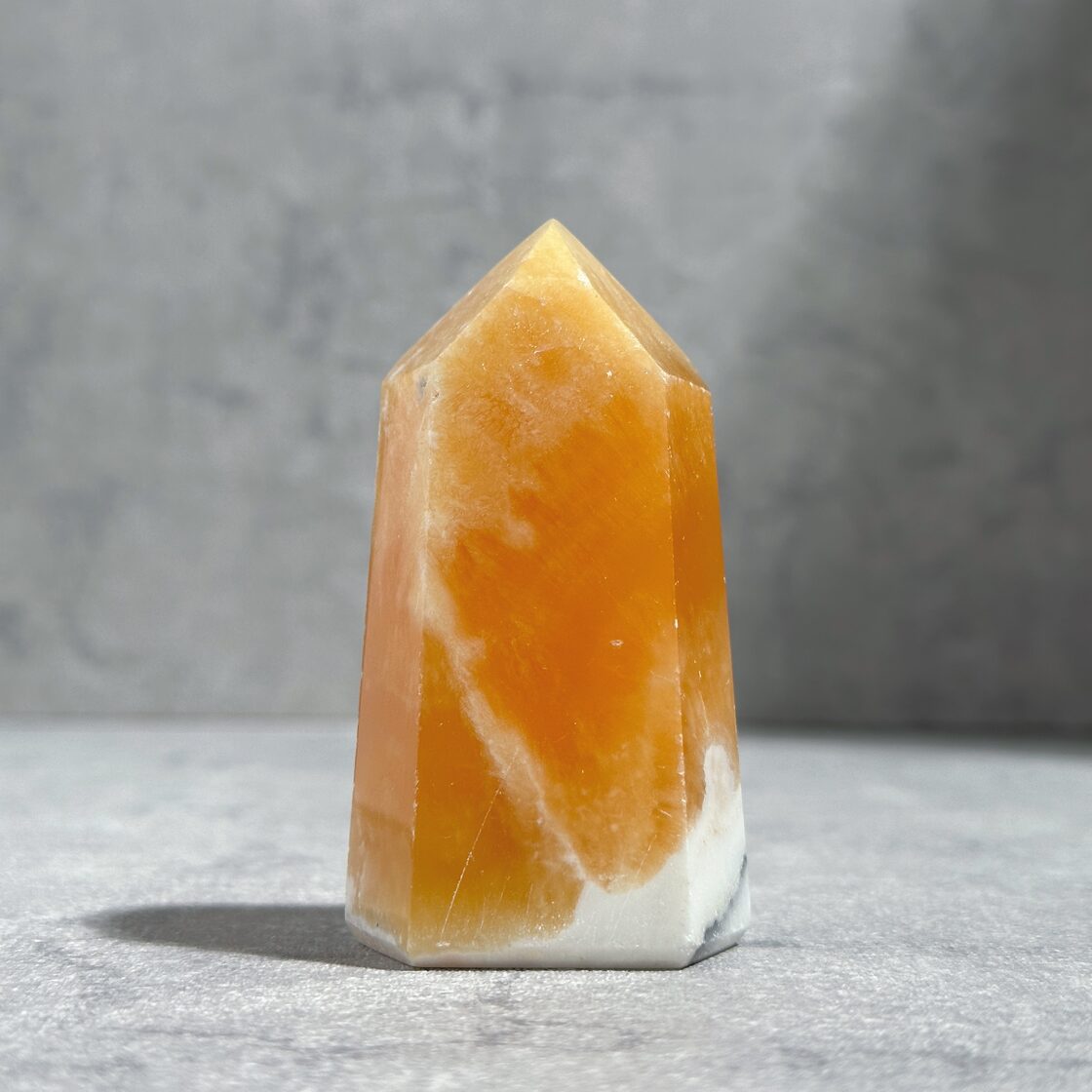 オレンジカルサイト タワー型23◇ Orange Calcite ◇天然石・鉱物 