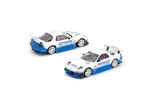 POP RACE × Enigma 　1/64 MAZDA RX7 (FD3S) BLUE / WHITE／マツダ RX-7（FD3S）ブルー／ホワイト 　PRE021