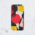 受注生産 iPhoneケース 赤黄丸のポップコラージュ｜紙もの柄 ZINE005A