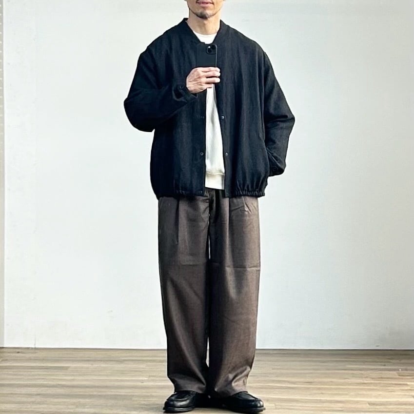 25AW》【STILL BY HAND】WOOL SAXONY WIDE EASY SLACKS スティルバイ