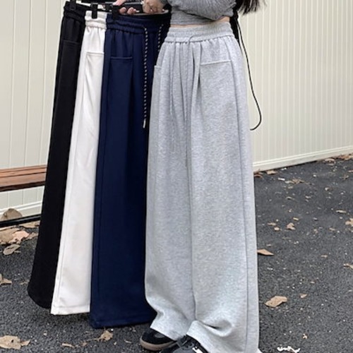 2024 秋 パンツ ロング丈 ハイウエスト ズボン 美脚効果 脚長効果 細見えサイド 冬 春 おしゃれ かわいい 韓国系ファッション レディース お出かけ トラック