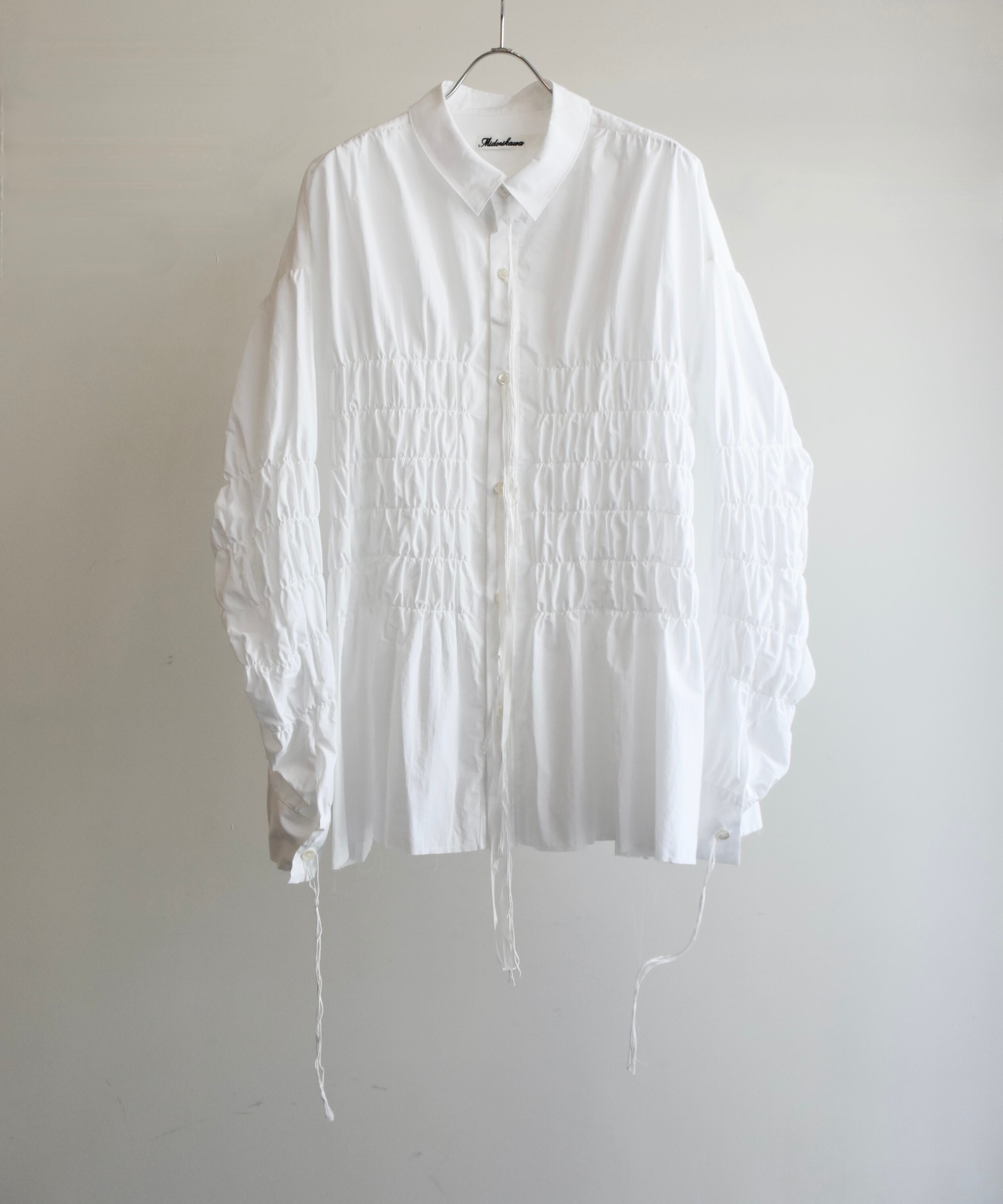 Midorikawa/23AW-SH04 Gather Shirt(WHITE)