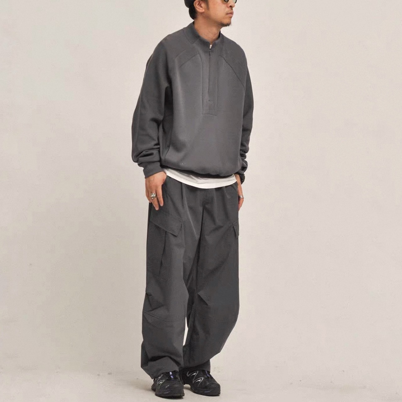 Half-zip mock neck pullover 1516 - 8