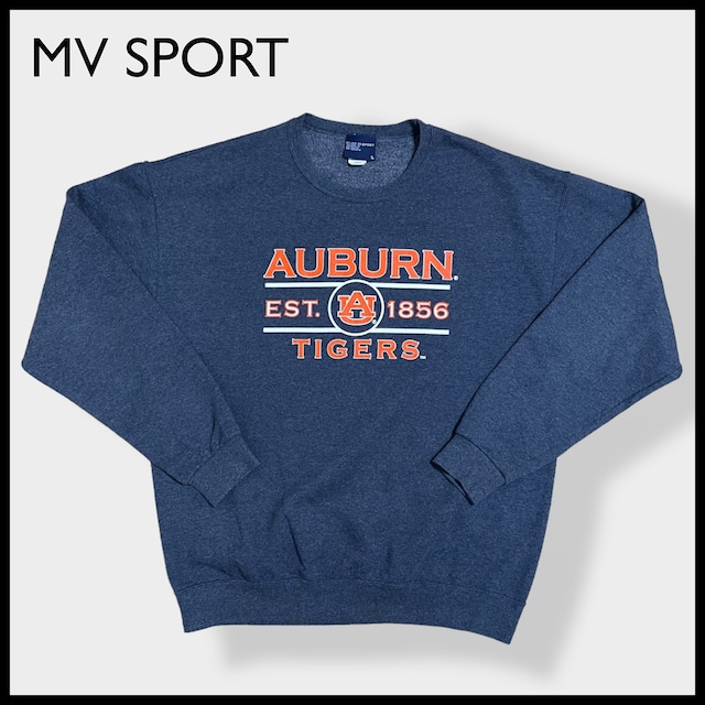 【MV SPORT】カレッジ ロゴ プリント オーバーン大学 タイガース アメフト AUBURN TIGERS スウェット トレーナー プルオーバー L US古着