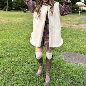 reversible eco far／fake mouton VT／beige