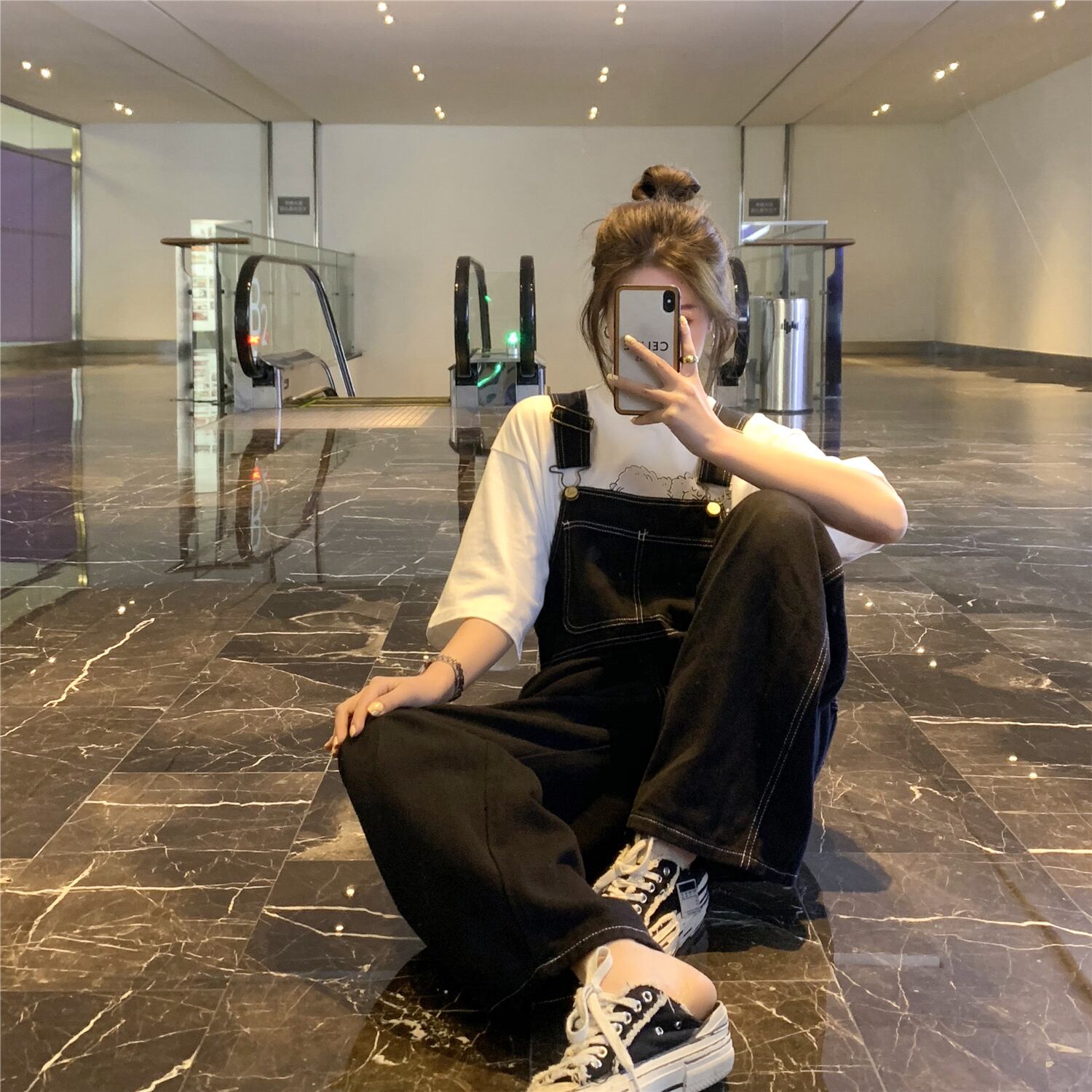 カジュアルオーバーオール スプリングスタンダードルーズジャンプスーツ オールインワン レトロ 春物 6Du_Shop_Women1978965368