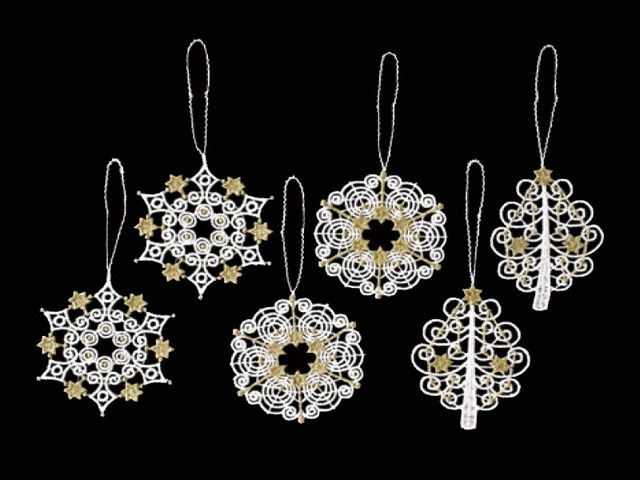 レースリース・6点セット・スノーフレーク