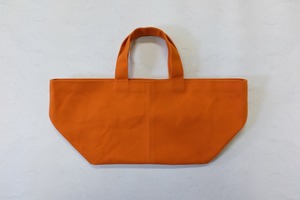 横長トート(オレンジ色) パラフィン加工生地
