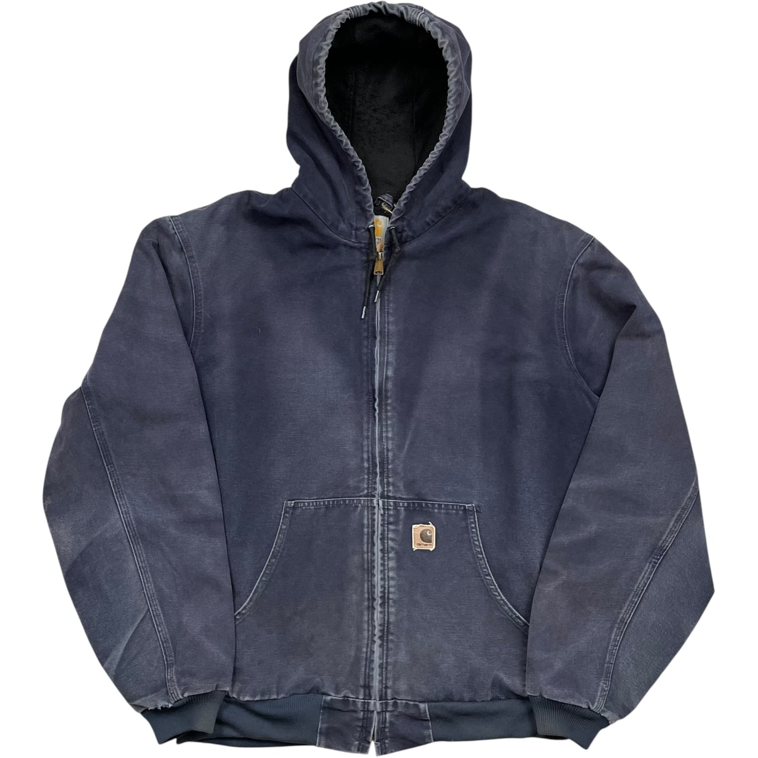 《XL》Carhartt カーハート アクティブジャケット ワンポイントロゴ フェード 裏地サーマル ネイビー no.9833