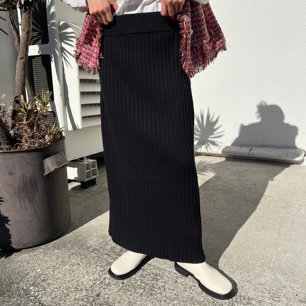 リブロングスカート_LN02410